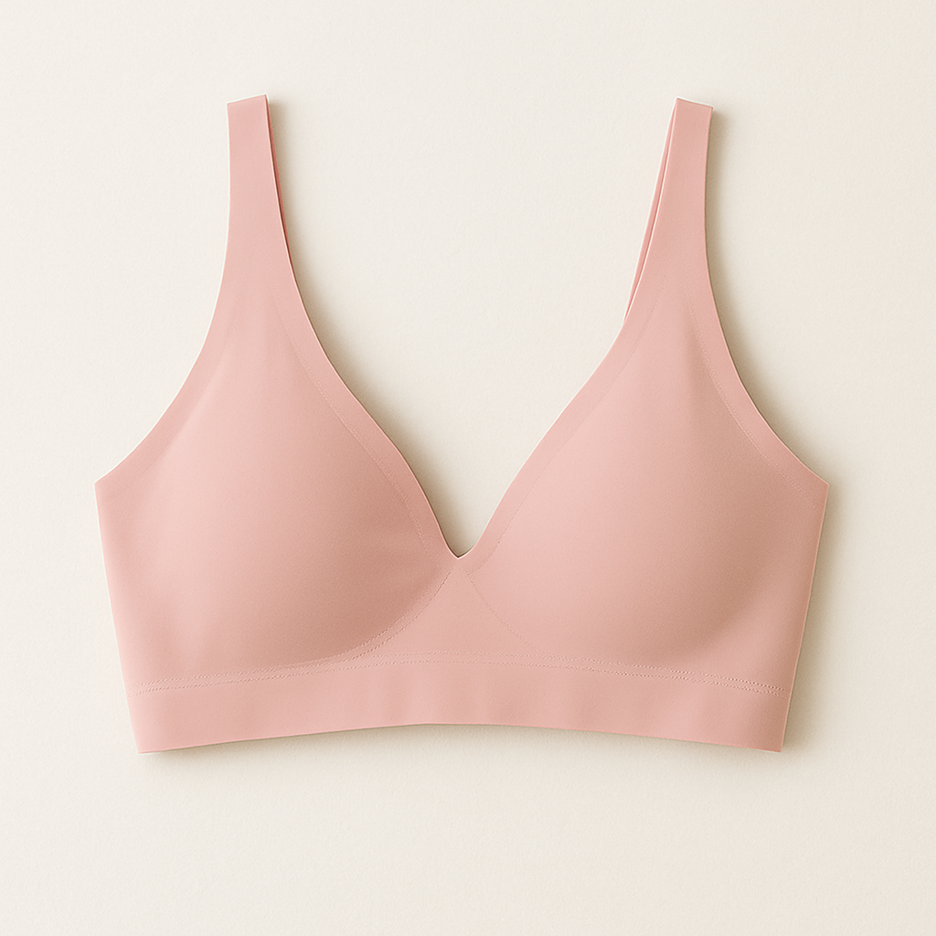 Women's Seamless Wireless Comfortable Fixed Double-shoulder Strap Full Cup Bra