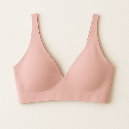 Women's Seamless Wireless Comfortable Fixed Double-shoulder Strap Full Cup Bra