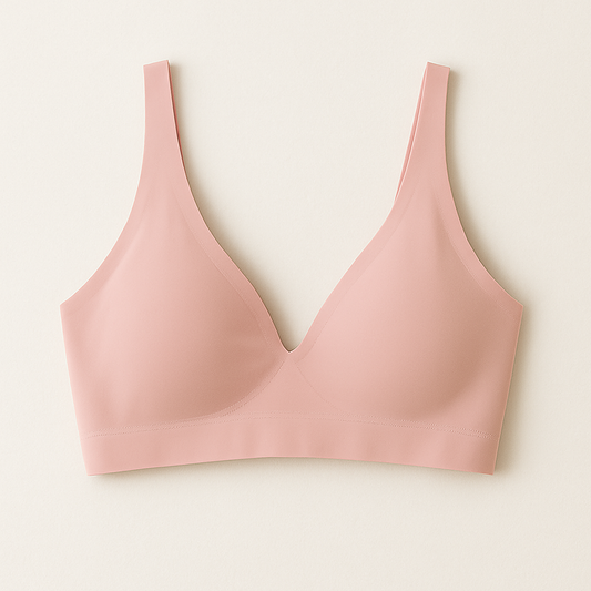 Women's Seamless Wireless Comfortable Fixed Double-shoulder Strap Full Cup Bra