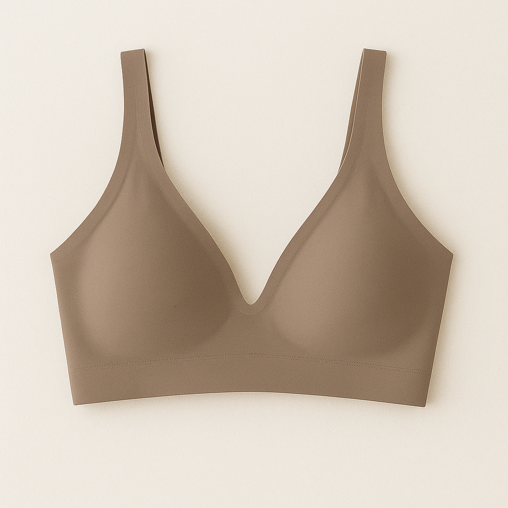 Women's Seamless Wireless Comfortable Fixed Double-shoulder Strap Full Cup Bra